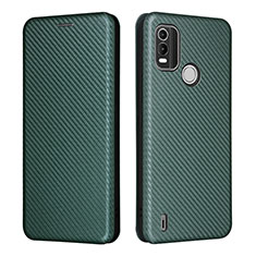 Coque Portefeuille Livre Cuir Etui Clapet L02Z pour Nokia C21 Plus Vert