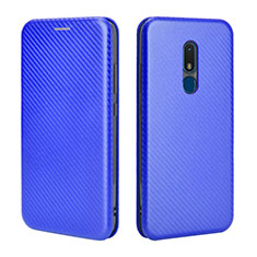 Coque Portefeuille Livre Cuir Etui Clapet L02Z pour Nokia C3 Bleu