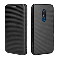 Coque Portefeuille Livre Cuir Etui Clapet L02Z pour Nokia C3 Noir