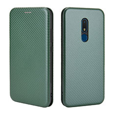 Coque Portefeuille Livre Cuir Etui Clapet L02Z pour Nokia C3 Vert