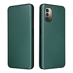 Coque Portefeuille Livre Cuir Etui Clapet L02Z pour Nokia G11 Vert