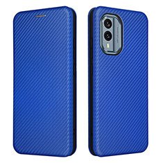 Coque Portefeuille Livre Cuir Etui Clapet L02Z pour Nokia X30 5G Bleu