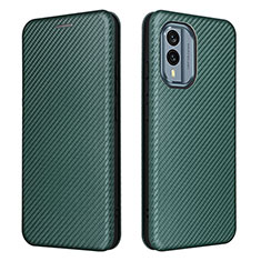 Coque Portefeuille Livre Cuir Etui Clapet L02Z pour Nokia X30 5G Vert