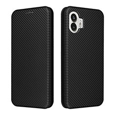 Coque Portefeuille Livre Cuir Etui Clapet L02Z pour Nothing Phone 2 Noir