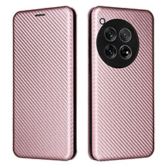 Coque Portefeuille Livre Cuir Etui Clapet L02Z pour OnePlus Ace 3 5G Or Rose