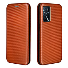 Coque Portefeuille Livre Cuir Etui Clapet L02Z pour Oppo A16 Marron