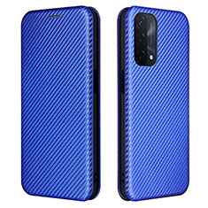 Coque Portefeuille Livre Cuir Etui Clapet L02Z pour Oppo A54 5G Bleu