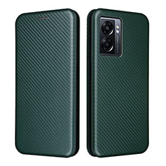 Coque Portefeuille Livre Cuir Etui Clapet L02Z pour Oppo A56S 5G Vert