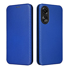 Coque Portefeuille Livre Cuir Etui Clapet L02Z pour Oppo A78 4G Bleu