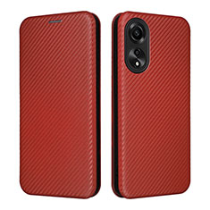 Coque Portefeuille Livre Cuir Etui Clapet L02Z pour Oppo A78 4G Marron