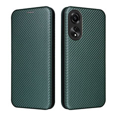 Coque Portefeuille Livre Cuir Etui Clapet L02Z pour Oppo A78 4G Vert