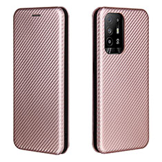 Coque Portefeuille Livre Cuir Etui Clapet L02Z pour Oppo A94 5G Or Rose