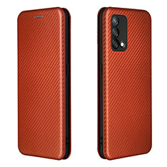 Coque Portefeuille Livre Cuir Etui Clapet L02Z pour Oppo F19 Marron