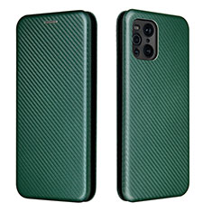 Coque Portefeuille Livre Cuir Etui Clapet L02Z pour Oppo Find X3 5G Vert