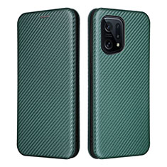 Coque Portefeuille Livre Cuir Etui Clapet L02Z pour Oppo Find X5 5G Vert