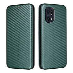 Coque Portefeuille Livre Cuir Etui Clapet L02Z pour Oppo Find X5 Pro 5G Vert