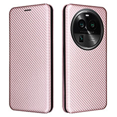 Coque Portefeuille Livre Cuir Etui Clapet L02Z pour Oppo Find X6 5G Or Rose