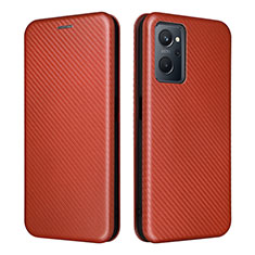 Coque Portefeuille Livre Cuir Etui Clapet L02Z pour Oppo K10 4G Marron