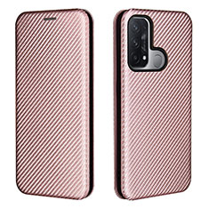 Coque Portefeuille Livre Cuir Etui Clapet L02Z pour Oppo Reno5 A Or Rose