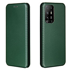 Coque Portefeuille Livre Cuir Etui Clapet L02Z pour Oppo Reno5 Z 5G Vert