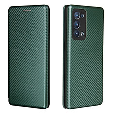 Coque Portefeuille Livre Cuir Etui Clapet L02Z pour Oppo Reno6 Pro 5G Vert