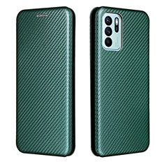 Coque Portefeuille Livre Cuir Etui Clapet L02Z pour Oppo Reno6 Z 5G Vert