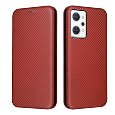 Coque Portefeuille Livre Cuir Etui Clapet L02Z pour Oppo Reno7 A Marron