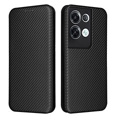 Coque Portefeuille Livre Cuir Etui Clapet L02Z pour Oppo Reno8 Pro 5G Noir