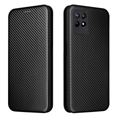 Coque Portefeuille Livre Cuir Etui Clapet L02Z pour Realme 8i Noir