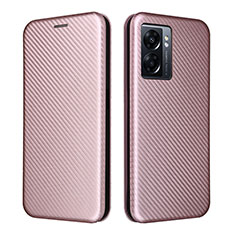 Coque Portefeuille Livre Cuir Etui Clapet L02Z pour Realme Q5i 5G Or Rose