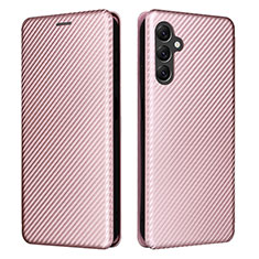 Coque Portefeuille Livre Cuir Etui Clapet L02Z pour Samsung Galaxy A14 4G Or Rose