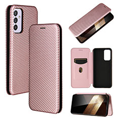 Coque Portefeuille Livre Cuir Etui Clapet L02Z pour Samsung Galaxy A15 5G Or Rose