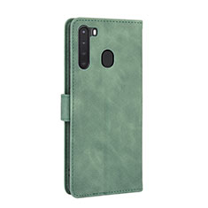 Coque Portefeuille Livre Cuir Etui Clapet L02Z pour Samsung Galaxy A21 Vert