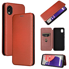 Coque Portefeuille Livre Cuir Etui Clapet L02Z pour Samsung Galaxy A22 5G SC-56B Marron