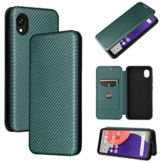 Coque Portefeuille Livre Cuir Etui Clapet L02Z pour Samsung Galaxy A22 5G SC-56B Vert