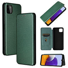 Coque Portefeuille Livre Cuir Etui Clapet L02Z pour Samsung Galaxy A22s 5G Vert