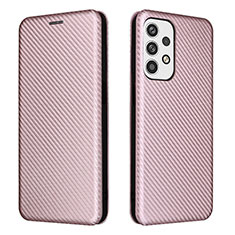 Coque Portefeuille Livre Cuir Etui Clapet L02Z pour Samsung Galaxy A23 4G Or Rose