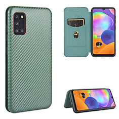 Coque Portefeuille Livre Cuir Etui Clapet L02Z pour Samsung Galaxy A31 Vert