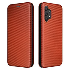 Coque Portefeuille Livre Cuir Etui Clapet L02Z pour Samsung Galaxy A32 4G Marron