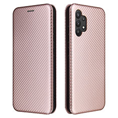 Coque Portefeuille Livre Cuir Etui Clapet L02Z pour Samsung Galaxy A32 5G Or Rose