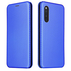 Coque Portefeuille Livre Cuir Etui Clapet L02Z pour Samsung Galaxy A41 SC-41A Bleu