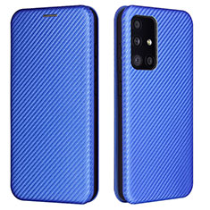 Coque Portefeuille Livre Cuir Etui Clapet L02Z pour Samsung Galaxy A52 5G Bleu