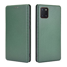 Coque Portefeuille Livre Cuir Etui Clapet L02Z pour Samsung Galaxy A81 Vert