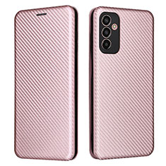 Coque Portefeuille Livre Cuir Etui Clapet L02Z pour Samsung Galaxy F13 4G Or Rose