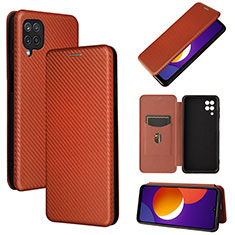 Coque Portefeuille Livre Cuir Etui Clapet L02Z pour Samsung Galaxy M12 Marron