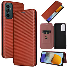 Coque Portefeuille Livre Cuir Etui Clapet L02Z pour Samsung Galaxy M23 5G Marron