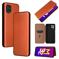 Coque Portefeuille Livre Cuir Etui Clapet L02Z pour Samsung Galaxy M32 4G Marron