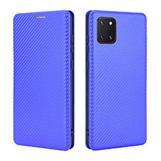 Coque Portefeuille Livre Cuir Etui Clapet L02Z pour Samsung Galaxy Note 10 Lite Bleu