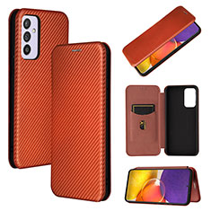 Coque Portefeuille Livre Cuir Etui Clapet L02Z pour Samsung Galaxy Quantum4 5G Marron