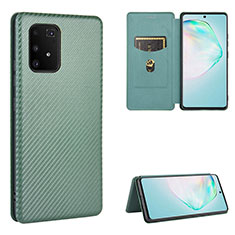 Coque Portefeuille Livre Cuir Etui Clapet L02Z pour Samsung Galaxy S10 Lite Vert